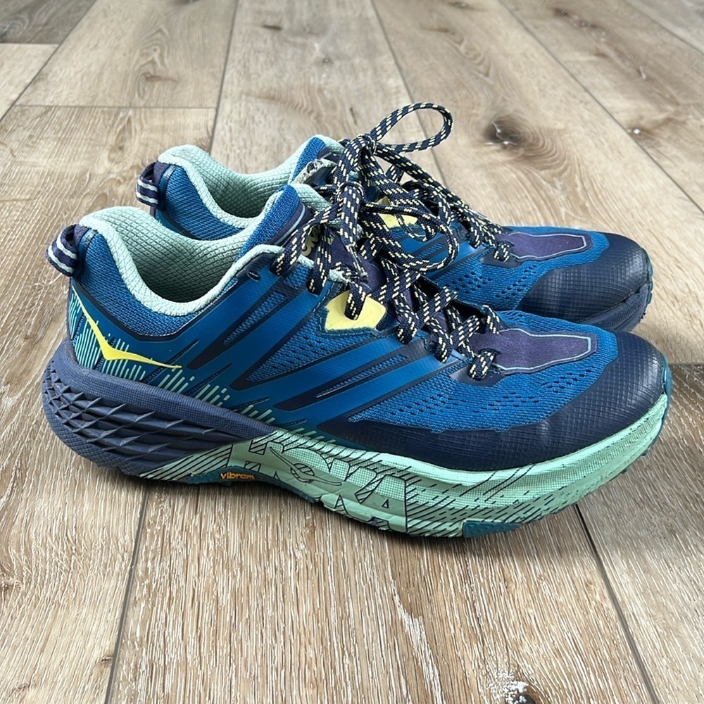 Hoka One One Speedgoat 3 Women's Blue Athletic Shoe Tennis Shoe